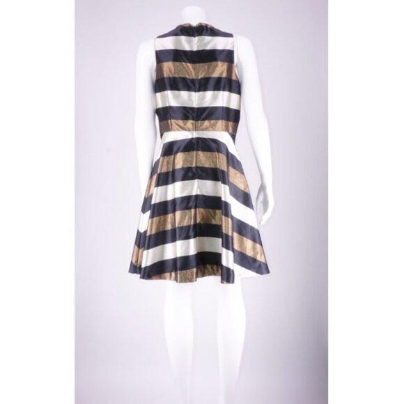 NWT Cremieux Jocelyn Dress- Black/ Bronze/ Ivory - Picture 3 of 5